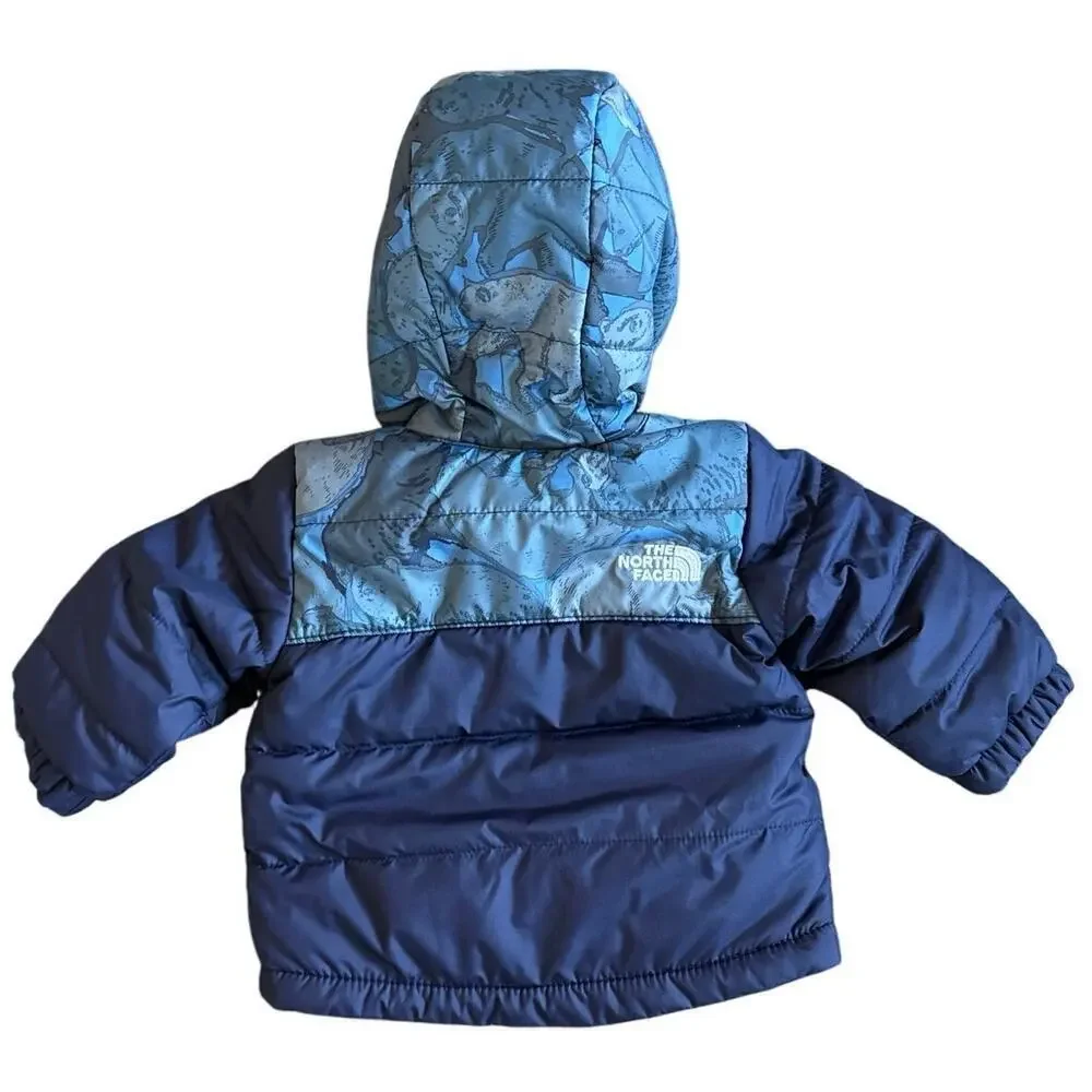 NWT Baby Reversible Blue Brown Mount Chimbo Full-Zip Hooded Jacket 3-6 months